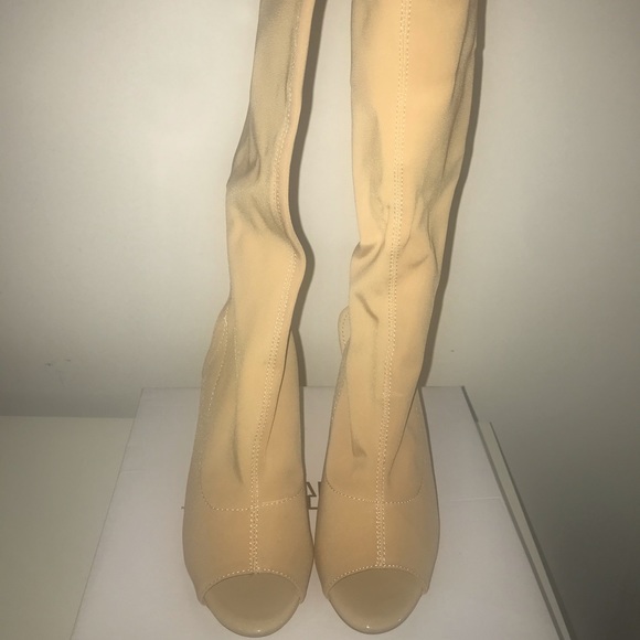 Thigh High Open Toe Bootie - Picture 2 of 6